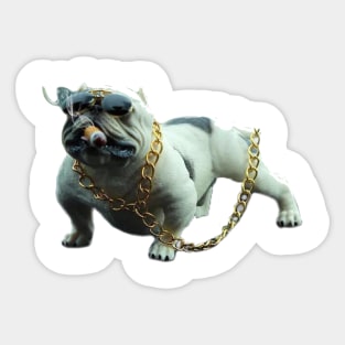 pug dog smoked Sticker